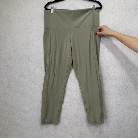 Athleta Pants Womens 1X Green Salutation Stash Pocket II Cinch 7/8 Leggings - Picture 7 of 13
